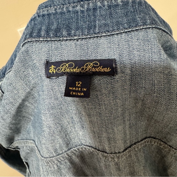 SOLD Brooks Brothers denim / chambray dress Size 12 - Picture 4 of 4